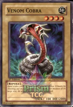 1st Ed Venom Cobra TAEV-EN005 Yugioh - Image 1