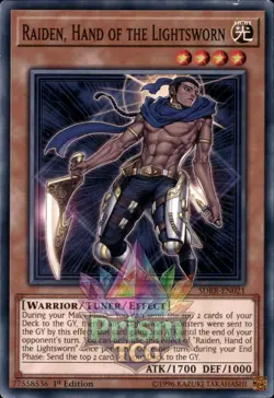 1st Ed Raiden, Hand of the Lightsworn SDRR-EN021 Yugioh - Image 1