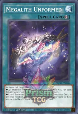 1st Ed Megalith Unformed ETCO-EN070 Yugioh - Image 1