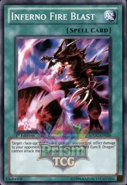 1st Ed Inferno Fire Blast SDDC-EN026 Yugioh - Image 1