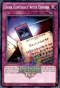 1st Ed Dark Contract with Errors DOCS-EN069 Yugioh - Image 1