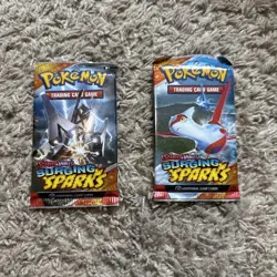 Pokemon TCG Scarlet And Violet Surging Sparks Lot of 2 OPENED PACKS - Image 1