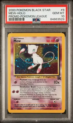 PSA 10 MEW HOLO 9 | SWIRL! Promo Black Star Pokemon Card (reserved) - Image 1