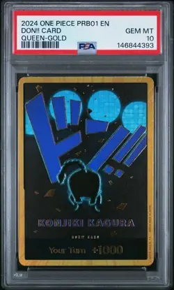 PSA 10 2024 One Piece English PRB01 Don Card Queen Konjiki Kagura GOLD GEM MINT - Image 1
