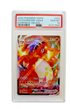 2020 Pokemon SWSH Charizard Vmax Darkness Ablaze 020/189 PSA 10 Gem Mint - Image 1