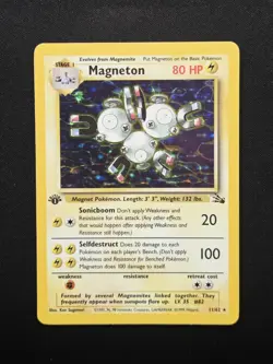 Magneton 1st Edition 11/62 Holo Rare Fossil Set WoTC Pokemon 1999 NM - Image 1