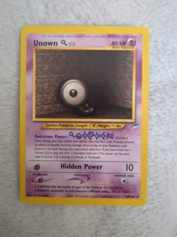 Bauldener Pokemon TCG Unown [Q +T +S] Neo Destiny 59/105 Regular Uncommon - Image 1