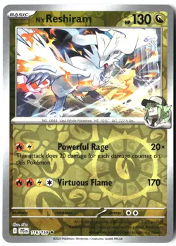N's Reshiram 116/159 Rare Journey Together Pokemon Reverse Holo Near Mint - Image 1