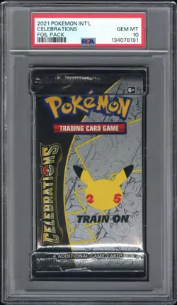 PSA 10 - GRADED PACK CELEBRATIONS 25TH ANNIVERSARY 2021 POKEMON ENGLISH - Image 1
