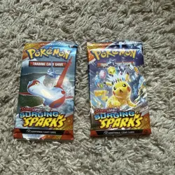 Pokemon TCG Scarlet And Violet Surging Sparks Lot of 2 OPENED PACKS - Image 1
