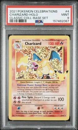 2021 POKEMON CELEBRATIONS CLASSIC COLLECTION #4 CHARIZARD-HOLO PSA 9 - Image 1