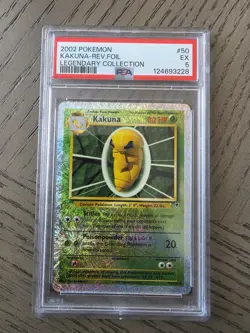 PSA 5 Kakuna Reverse Foil 50/110 Legendary Collection Fireworks Holo Pokemon - Image 1