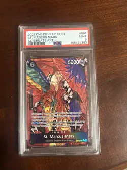 St. Marcus Mars (Alternate Art) OP13-091 Carrying On His Will Foil PSA 9 - Image 1