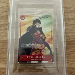 PSA 9 - P-001 Monkey D. Luffy PROMO SEVEN ELEVEN One Piece Cello Pack JAPAN - Image 2