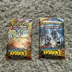 Pokemon TCG Scarlet And Violet Surging Sparks Lot of 2 OPENED PACKS - Image 1