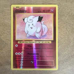Clefairy 63/108 NM Reverse Holo Rare Discontinued Fairy Type Pokemon Card! - Image 1