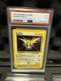 Pokemon PSA 5 EX 1999 Zapdos Base Set Holo Card - Image 1