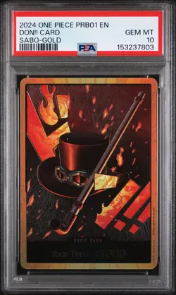 PAS 10 Sabo Gold Don!! PRB01 English Gem Mint O.P. 2024 One Piece Card Game PSA - Image 3