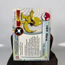 1999 Topps TV Animation - Abra #63- Foil - Black Logo- Vintage Pokemon - Image 2