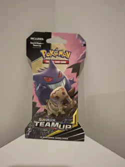 2 x Pokemon Sun & Moon Team Up Booster Pack Factory Sealed, Cardboard Blister. - Image 1