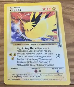Zapdos #23 Non-holo 2000 WOTC Pokemon Black Star Promo - Image 1