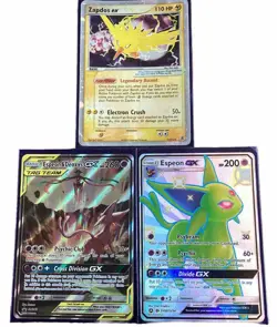 Rare Pokemon Bundle-Shiny Espeon GX, 2004 Zapdos EX, Espeon And Deoxys Tag Team - Image 1