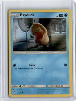 HOLO BLEED! Psyduck Common Holo Detective Pikachu 7/18 LP Pokemon TCG - Image 1