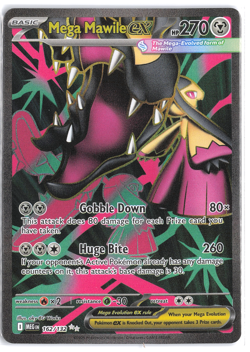 Mega Mawile ex 162/132 Pokemon ME01: Mega Evolution Holo Ultra Rare NM - Image 1