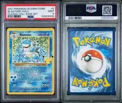 Pokemon TCG Blastoise 2/102 Celebrations Classic Collection Holo PSA 9 ENG 2021 - Image 3