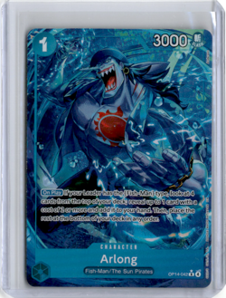 NM Arlong Alt Art One Piece TCG OP14-042 The Azure Sea's Seven - Image 1