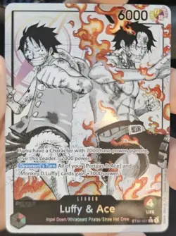 ST30-001 Luffy & Ace leader Alt Art (Parallel) One Piece Card Game ENGLISH - Image 1