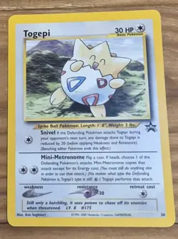Pokemon Cards Togepi 30 Wizards Black Star Promos WOTC Promo NM - Image 1