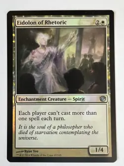 1x Eidolon of Rhetoric FOIL Journey into Nyx NM White Uncommon MTG CARD - Image 1