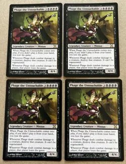 10th Edition MTG x4 Phage the Untouchable Magic NM - Image 1
