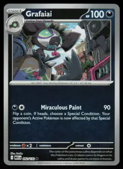 Grafaiai 092/132 Common Mega Evolution Pokemon Reverse Holo Near Mint - Image 1