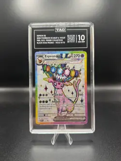 2025 POKEMON SVP EN-SV BLACK STAR PROMO #175 ESPEON EX TAG 10 - Image 3
