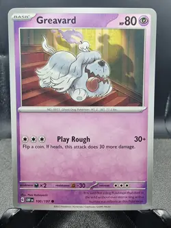Greavard 100/197 - Obsidian Flames - Common - Pokemon Card TCG - Image 1
