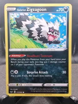 Galarian Zigzagoon 117/202 - Sword & Shield - Common - Pokemon Card TCG - Image 1