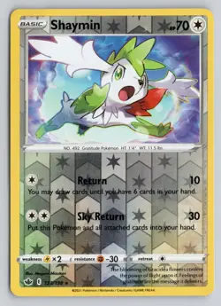 SHAYMIN 123/198 HOLO RARE CHILLING REIGN POKEMON REVERSE HOLO NM - Image 1
