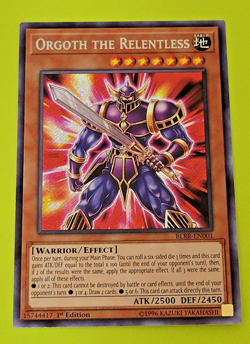 Yu-Gi-Oh Orgoth the Relentless 1st Edition Secret Rare BLRR-EN001 Nm - Image 1
