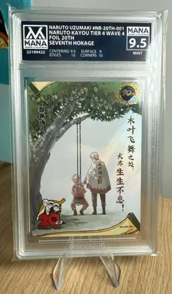 Naruto Uzumaki Nr-20th-001 Naruto Kayou Card AI Grade Mana 9.5 Mint - Image 1