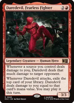 Daredevil, Fearless Fighter Foil Marvel Super Heroes NM MTG - Image 1