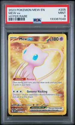 2023 POKEMON MEW EN-151 HYPER RARE #205 MEW EX PSA 9 - Image 1