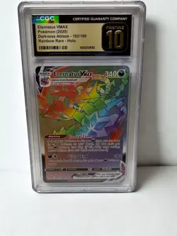 CGC-10 Pristine Eternatus VMAX Darkness Ablaze 192/189 Rainbow Pokemon - Image 1