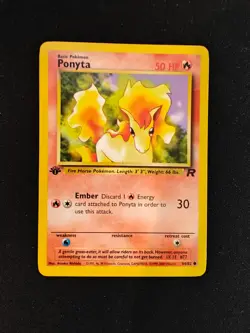 Pokemon TCG Ponyta 64/82 1st Edition Team Rocket LP - Image 1