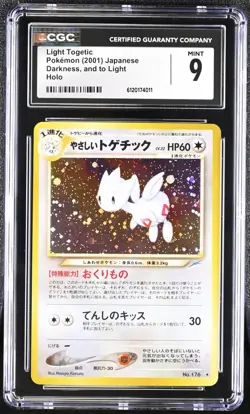 2001 POKEMON JAPANESE NEO 4 #176 LIGHT TOGETIC-HOLO CGC 9 - Image 1