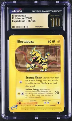 Pokemon Electabuzz Expedition 76/165 2002 English CGC 10 PRISTINE LOW POP - Image 1