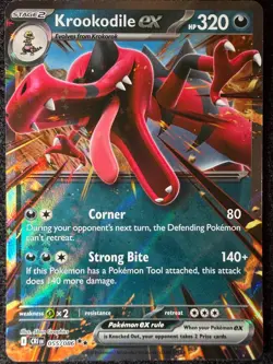 Krookodile ex 055/086 Double Rare Chaos Rising Pokemon NM - Image 2