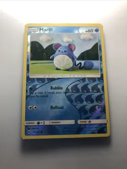 Pokemon TCG Marill 34/147 Sun & Moon Burning Shadows Reverse Holo - Image 1