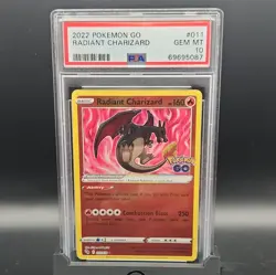 Pokemon 2022 Pokemon GO Radiant Charizard 011/078 Holo Radiant Rare PSA 10 - Image 1